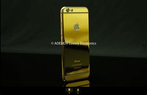 Prove Youre Rich With This 24kt Gold Iphone 6 With Diamond Apple Logo