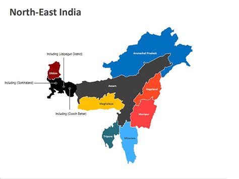 North East India Map With States