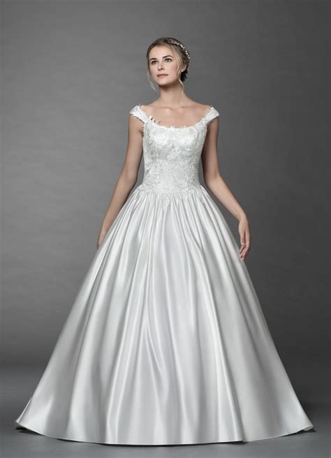 Azazie Luella Ball Gown Wedding Dress Diamond White Azazie Wedding Dresses Ball Gown
