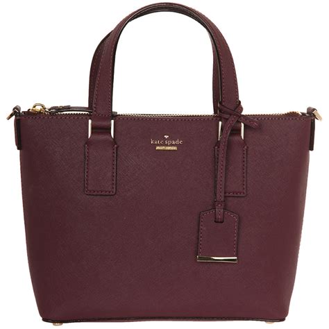 Kate Spade Burgundy Leather Cameron Street Lucie Tote Kate Spade The