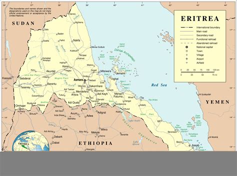 Detailed Political Map Of Eritrea Eritrea Detailed Political Map Vidiani Maps Of All