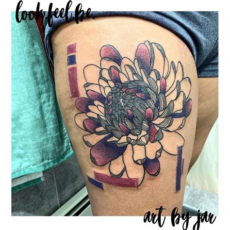 Colorful Flower Tattoos Designs