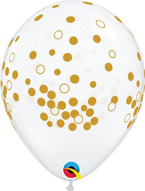 11 Qualatex Gold Confetti Dots 50 Ct Helium Xpress Balloon Wholesale