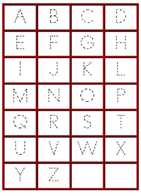 Kindergarten Alphabet Worksheets To Print Abc Worksheets Alphabet