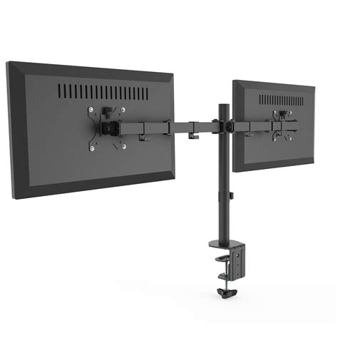 Static Pole Mounted Articulated Dual Monitor Arm