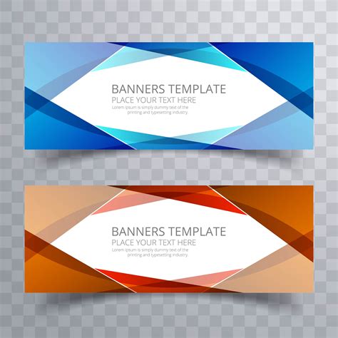 Abstract Wave Colorful Banners Set Design Template 246304 Vector Art At