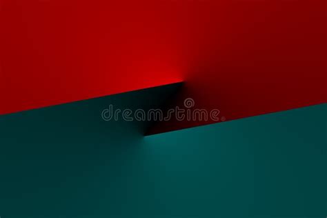 Green And Red Abstract Simplistic 3d Background Stock Illustration