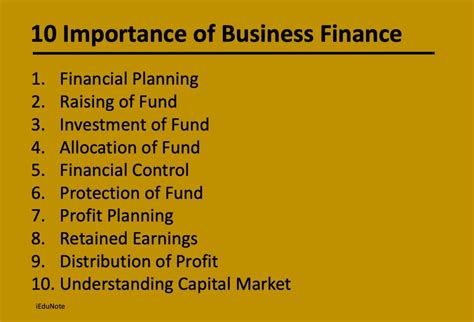 10 Importance Of Business Finance