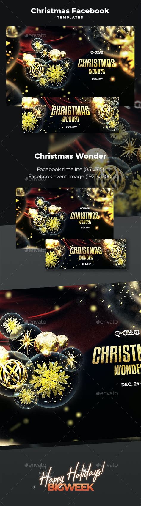 Christmas Facebook Covers By Bigweek Graphicriver