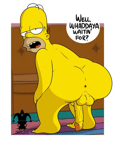 Rule 34 Balls Dad Dilf Father Gay Homer Simpson Looking At Viewer