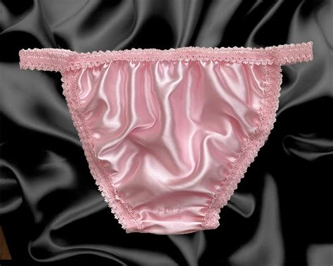 soft satin sissy frilly lace tanga culotte slips bikini cd tv taille 10 20 ebay