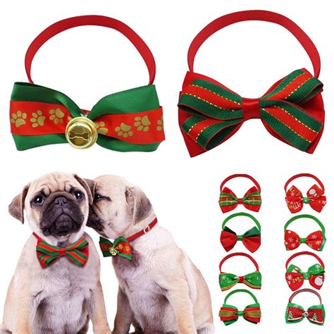 2016 New Fashion 10pcslot Cute Christmas Dog Bow Tie Cat Puppy Necktie