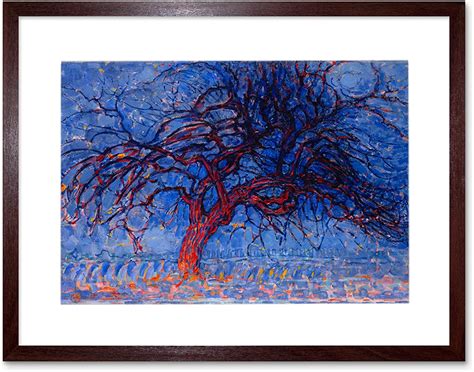 Piet Mondrian 1908 Evening Red Tree Painting Framed Art