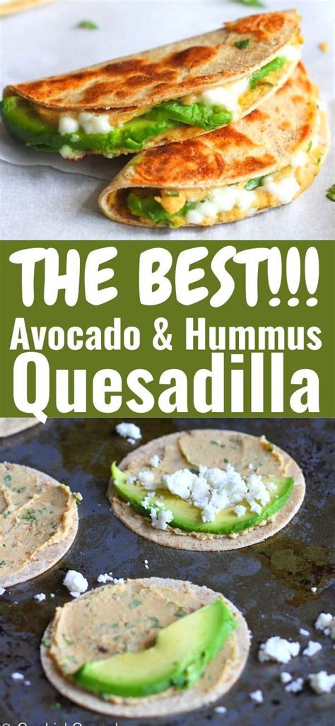 Mini Avocado & Hummus Quesadilla Recipe (Healthy Snack ...