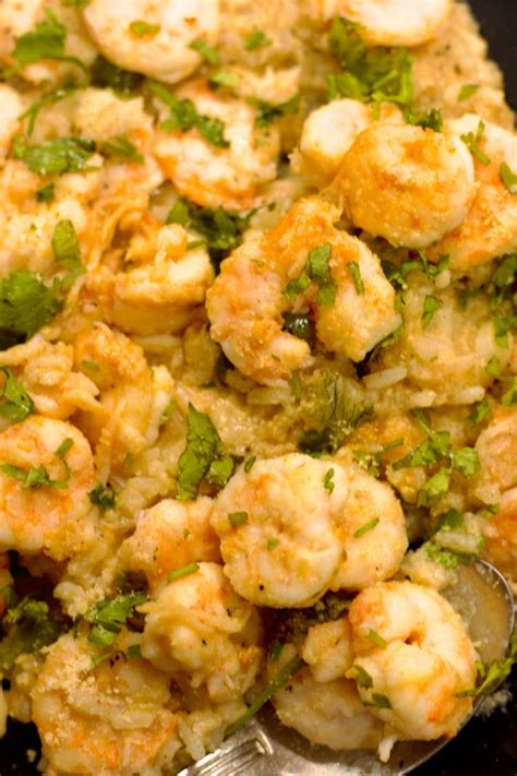 Creamy Garlic Butter Shrimp And Rice Easy 20 Minute Dinner Recipemagik
