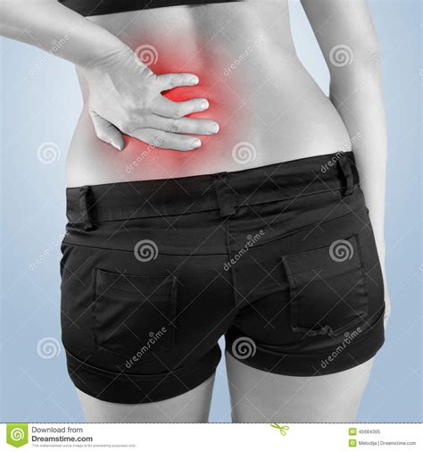 The veins of the upper portion of the back drain into the. Back Pain Woman. Stock Photo - Image: 45684305