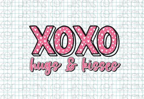 xoxo hugs and kisses graphic by designscor · creative fabrica