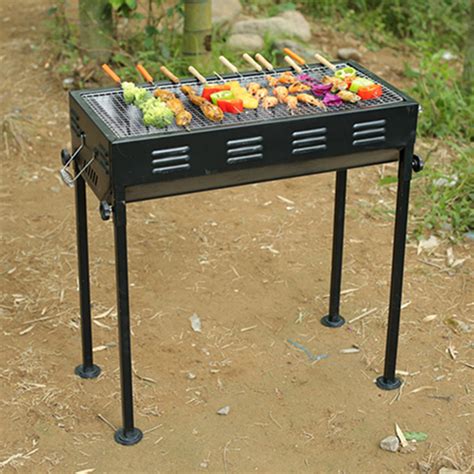 Camping Portable Barbecue Stove Metal Charcoal Bbq Grill Stand For