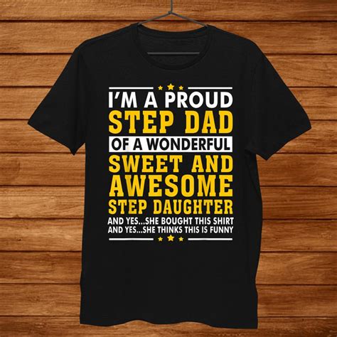 Funny Step Dad Shirt T Step Daughter Stepdad Men Teeuni
