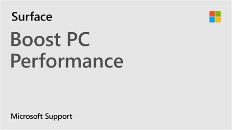 How To Improve Your Pcs Performance Microsoft Youtube