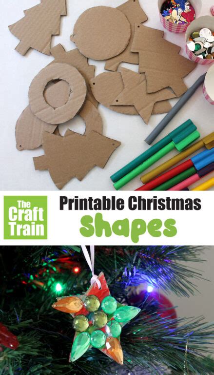 printable Christmas shapes  The Craft Train