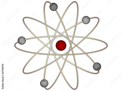 Rutherfordsches Atommodell Mit 5 Elektronen Stock Illustration Adobe