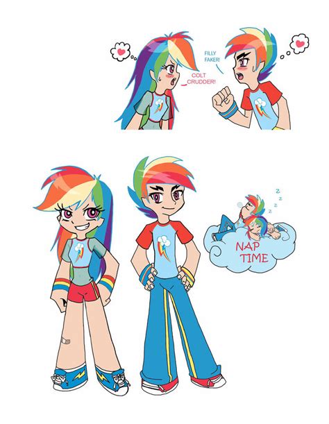 Rainbow Dash And Rainbow Blitz By Otaku Attitude On Deviantart