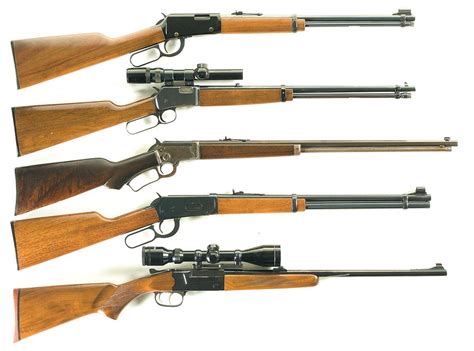 Five Rifles A Henry Lever Action 22 Rifle B Browning Model Bl 22
