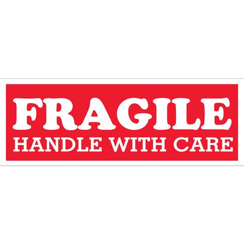 6 Rolls Large 3x5 Fragile Stickers Handle With Care Shipping Labels 500
