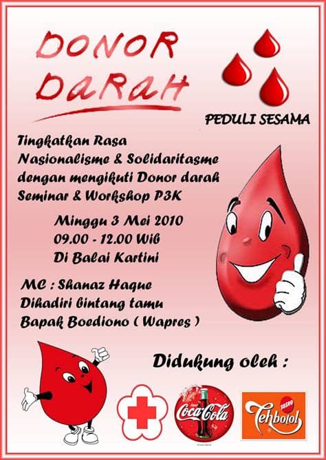 Jadwal kegiatan donor darah agustus 2011. Irwan Untara Site's: Poster Donor Darah