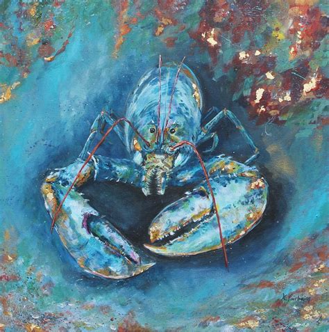 Blue Lobster Original Painting Acrylic On Canvas Now Sold Paintings