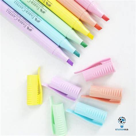 Faber castell textliner 38 highlighter pens (pack of 7). Faber Castell Textliner 38 Pastel Color Highlighter Marker ...
