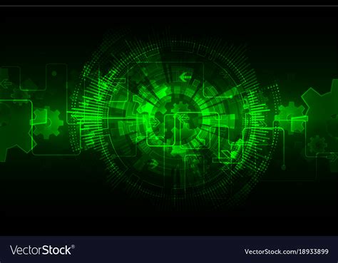 Green Abstract Technological Background Royalty Free Vector
