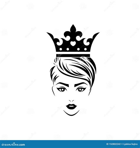 Queen Logo Simple Illustration Of Queen Logo For Web Stock Vector