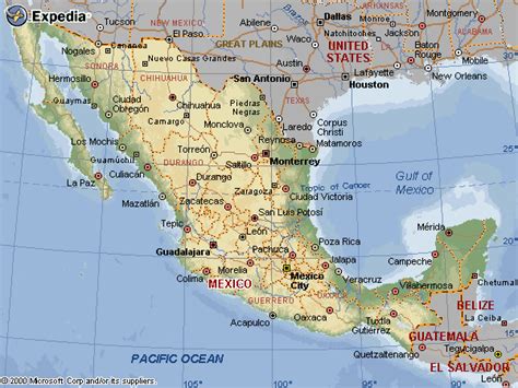 Oaxaca Map Mexico