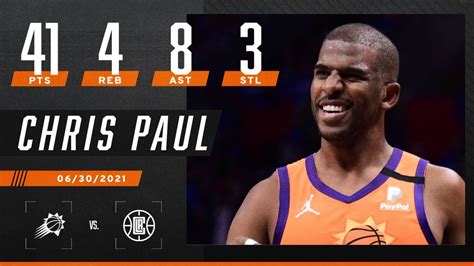 Chris Paul Ties Playoff Career High 41 Pts To Reach His First Nba