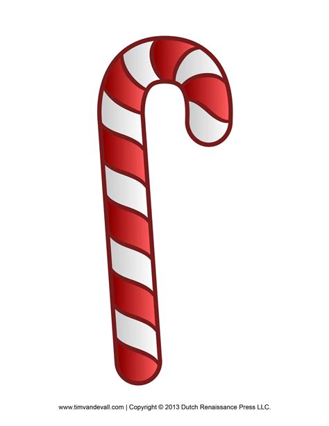 Free Candy Cane Template Printables Clip Art 3