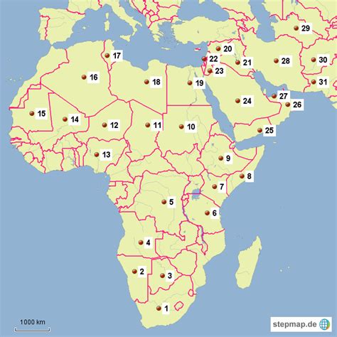 Stepmap Stume Karte Afrika Orient Landkarte Für Deutschland