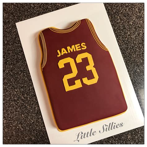 A Lebron James Jersey Sheet Cake