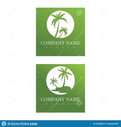 Palm Tree Beach Silhouette For Hotel Restaurant Vacation Holiday Travel