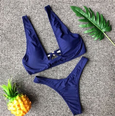 Hirigin Underwire Thong Bikini Set 2019 Sexy Women Swimwear New Push Up