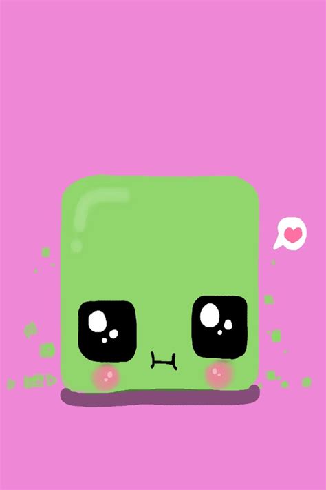 Cute Slime Is The 4th Chibi Pic In A Row In My Board Minecraft Wallpaper Minecraft Drawings