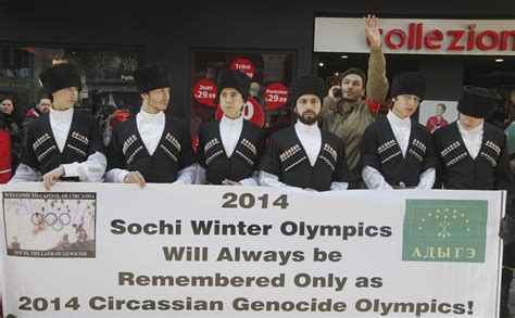 Circassians Protest Winter Olympics Being Held At Sochi Genocide Site