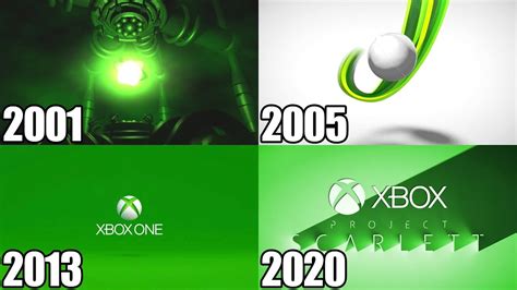 Xbox Startup Screens Evolution Xbox Xbox 360 Xbox One 2001 2019