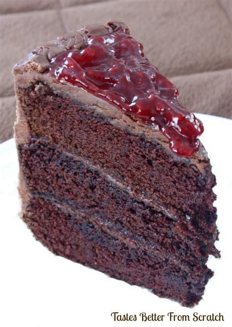 Fold in coconut and pecans. Chocolate Cake with Raspberry Filling