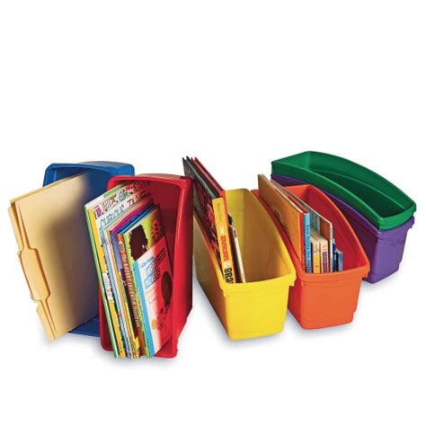 The folders come with a plastic bag to ensure they stay organized and looking neat. Buy Plastic Book Bins Sets, Large 4"W x 10.5"D (Pack of 6 ...