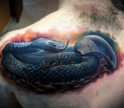 50 3d Snake Tattoo Designs For Men Reptile Ink Ideas Snake Tattoo
