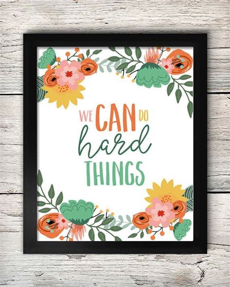 We Can Do Hard Things Play Room Decor Playroom Sign Growth Etsy