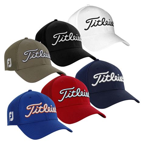 Titleist Sport Mesh Fitted Golf Cap Mens Golf Hats And Headwear
