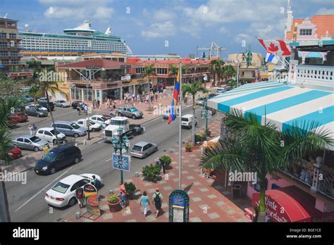 View Of Downtown Oranjestad Aruba From The Royal Plaza Outdoor Shopping